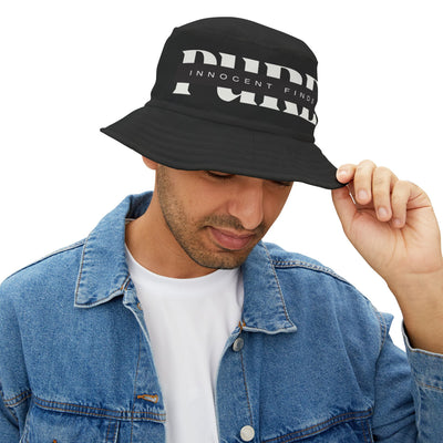 Pure Innocent Finds Unisex Bucket Hat, White Design