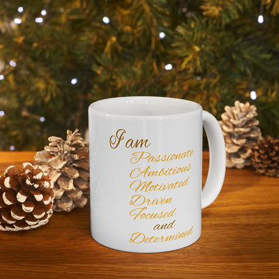 I Am Determined Ceramic Mug, (11oz, 15oz)