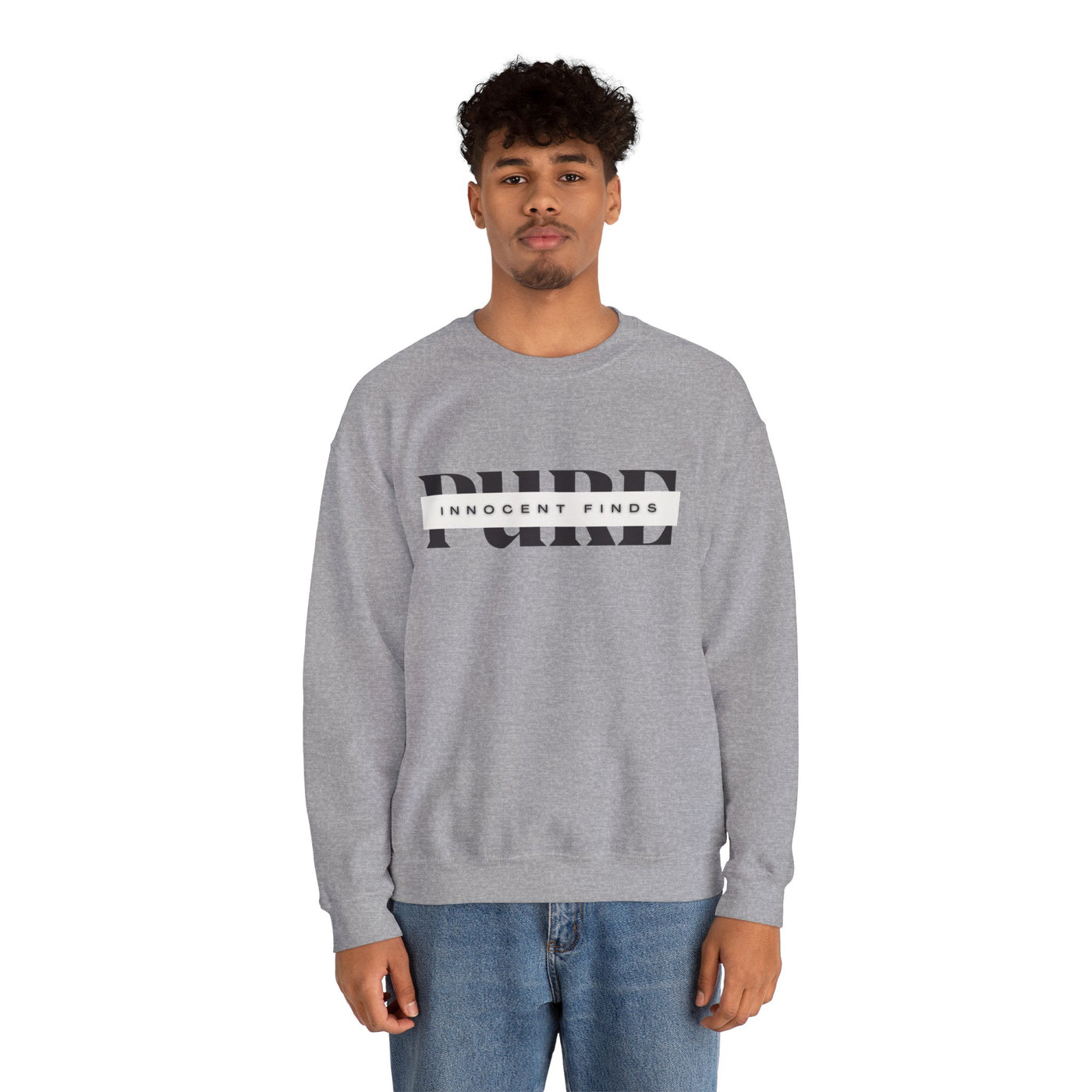 Pure Innocent Finds Unisex Heavy Blend™ Crewneck Sweatshirt, Black
