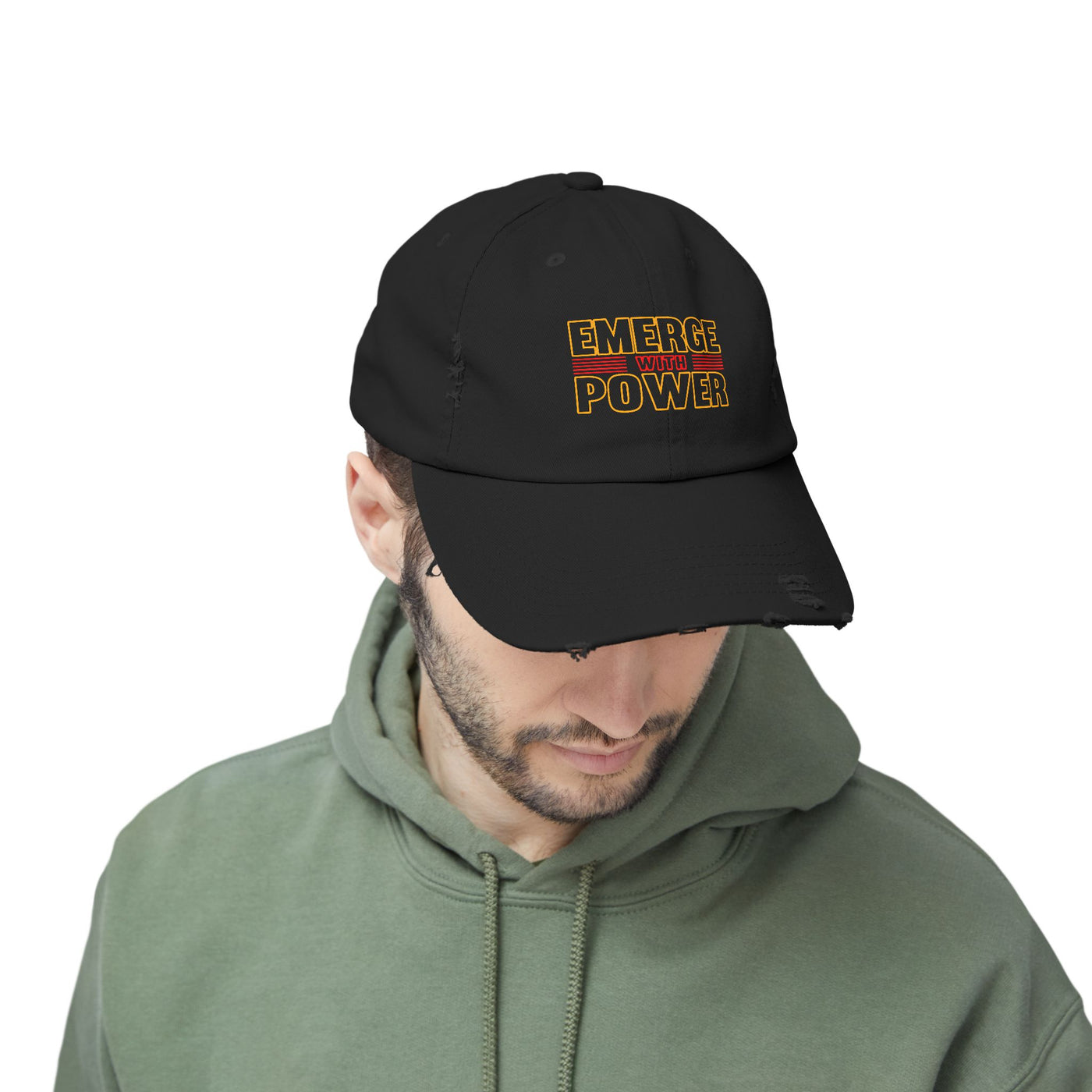 Emerge With Power Unisex Distressed Cap