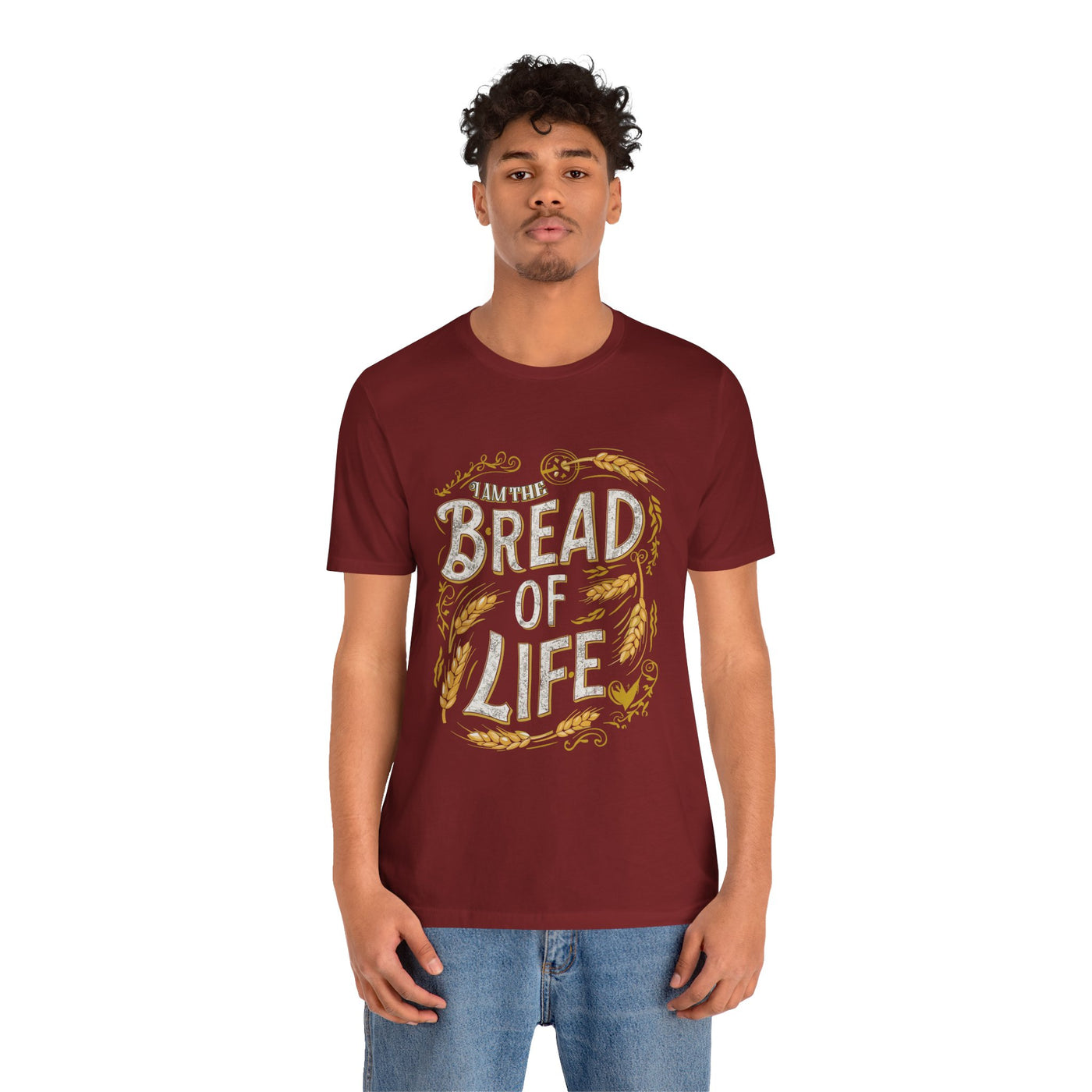 Bread of Life Unisex Jersey Short Sleeve Tee, Aesthetic Design