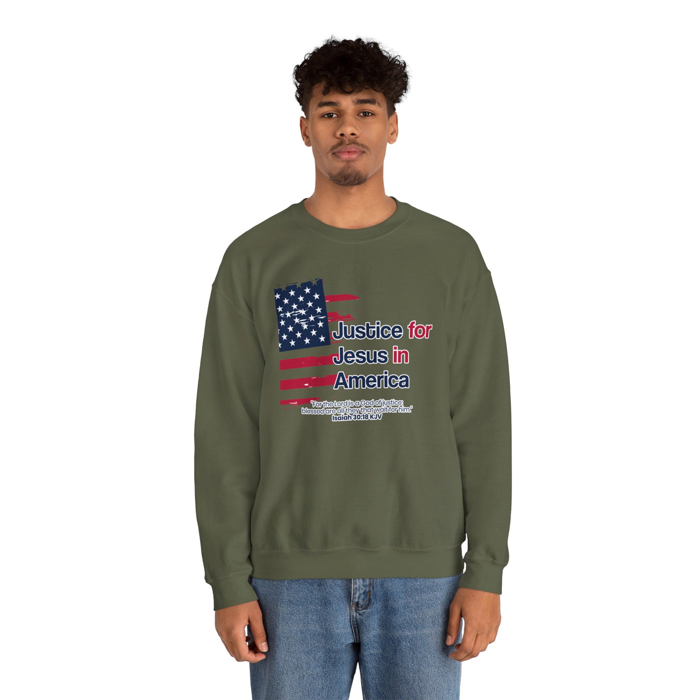 Justice For Jesus In America Unisex Heavy Blend™ Crewneck Sweatshirt