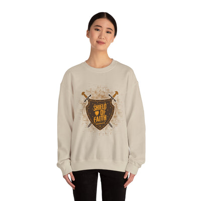 Shield Of Faith Unisex Heavy Blend™ Crewneck Sweatshirt, Dot Design