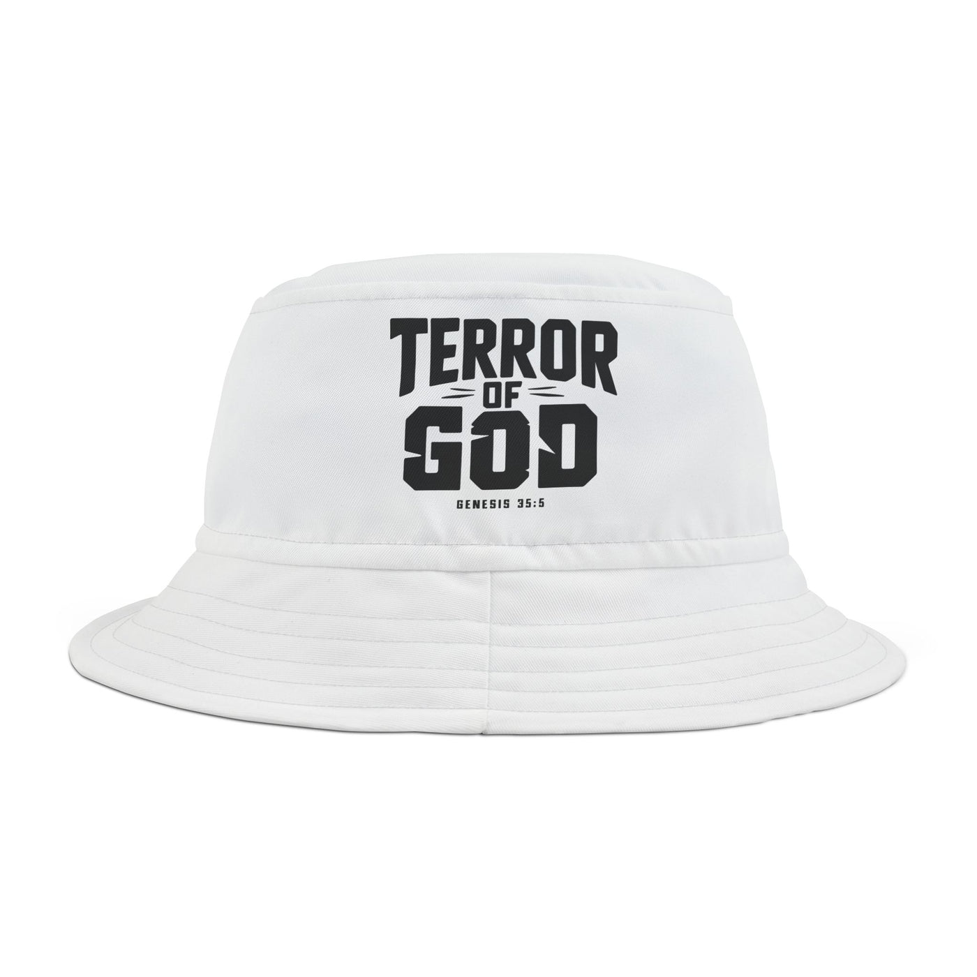 Terror Of God Genesis 33:5 Unisex Bucket Hat, black Design