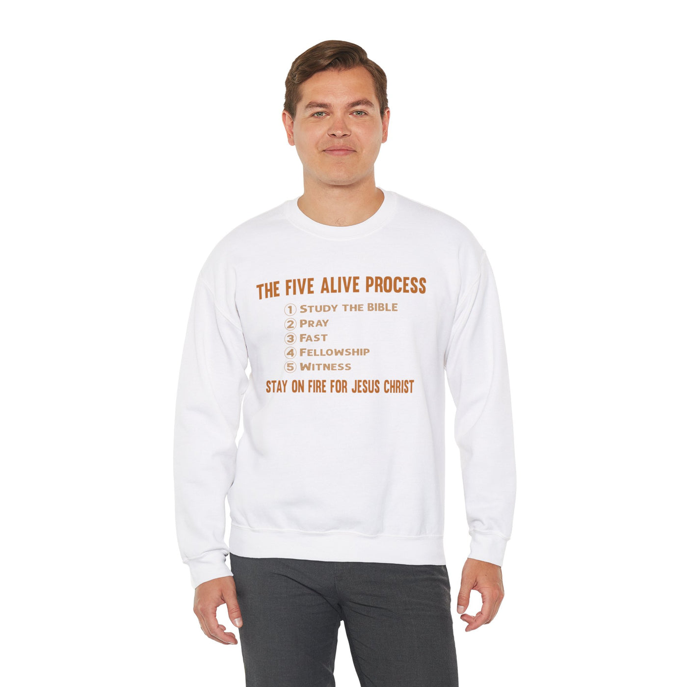 The Five Alive Process Text Based Unisex Heavy Blend™ Crewneck Sweatshirt,