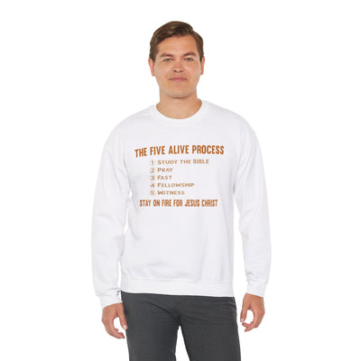 The Five Alive Process Text Based Unisex Heavy Blend™ Crewneck Sweatshirt,