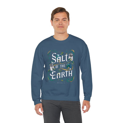 Salt Of The Earth Matthew 5:13 Unisex Heavy Blend™ Crewneck Sweatshirt, Abstract Design