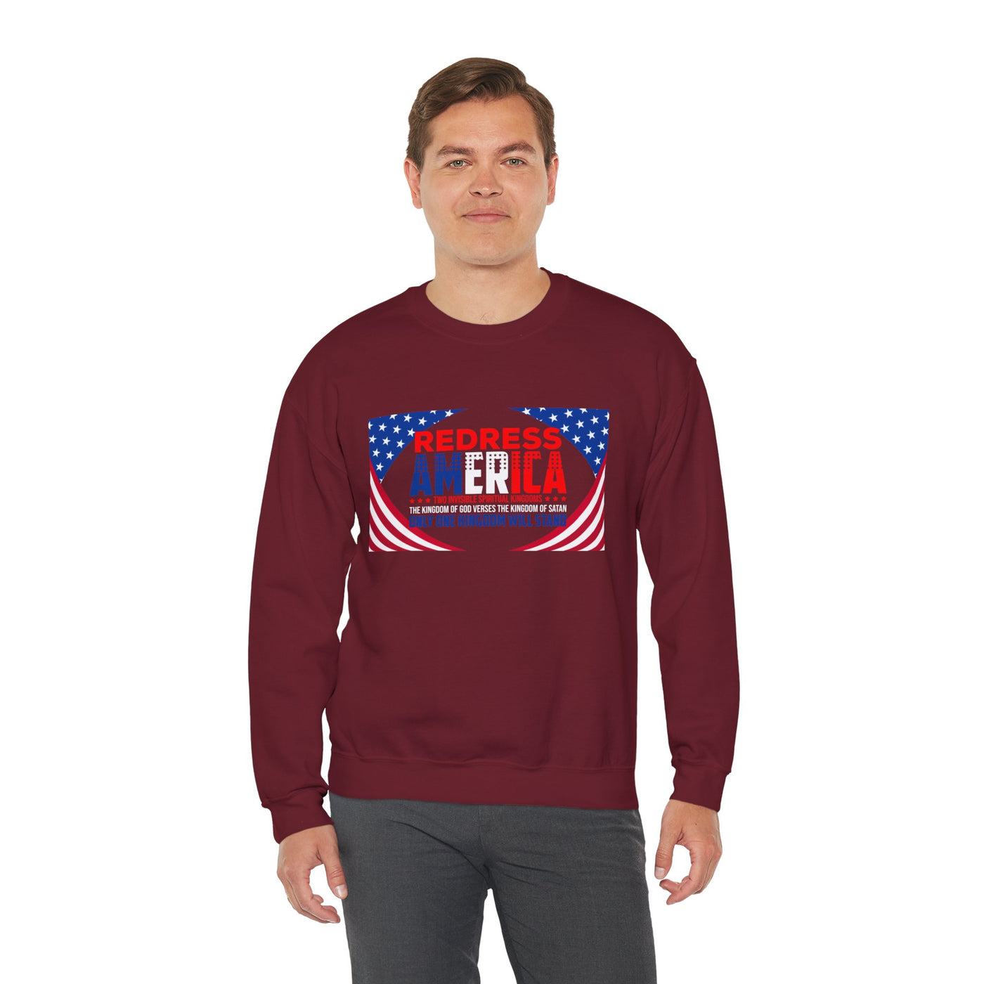 Redress America Unisex Heavy Blend™ Crewneck Sweatshirt, American Stars