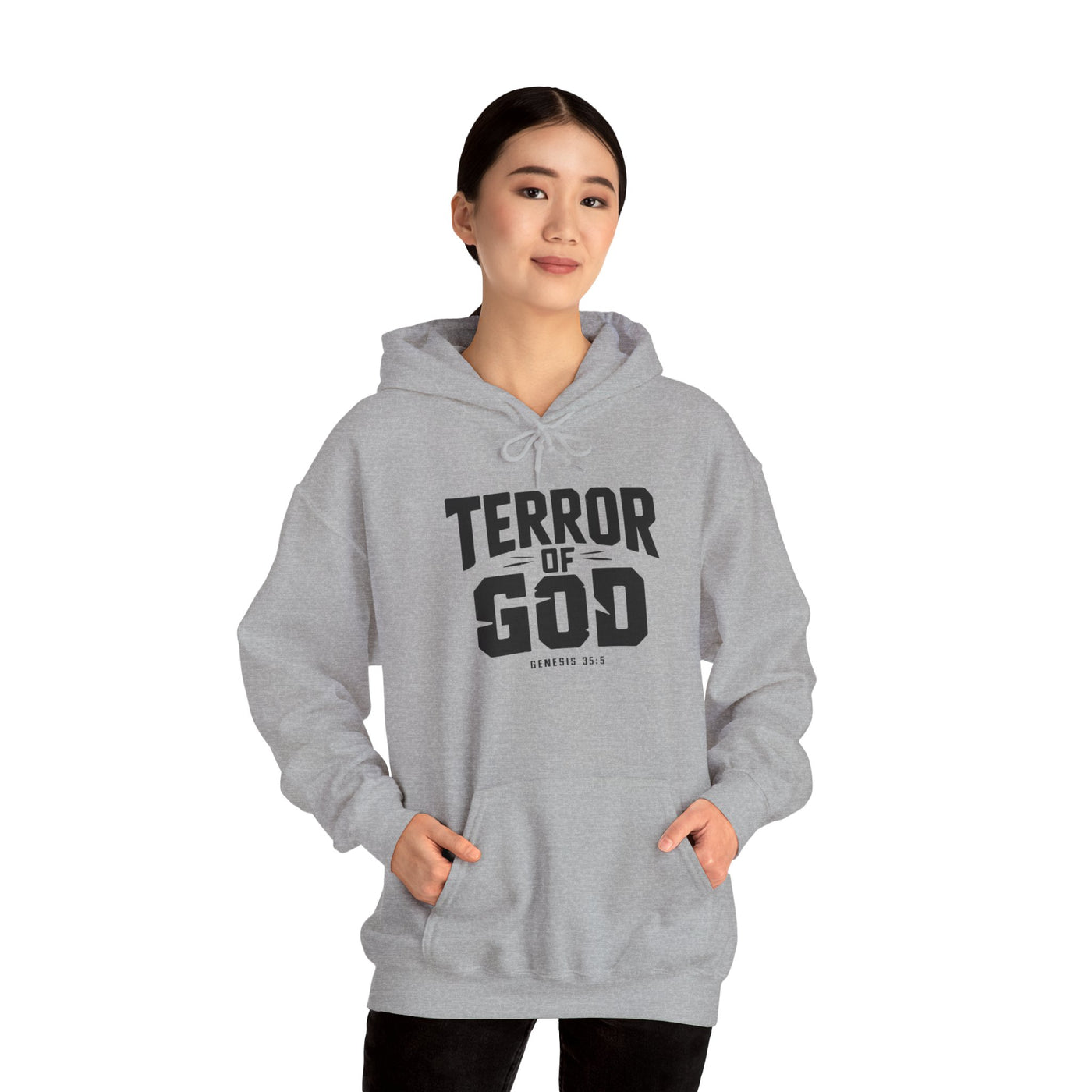 Terror Of God Genesis 33:5 Unisex Heavy Blend™ Hooded Sweatshirt, Black Design