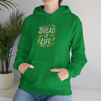 Bread Of Life Unisex Heavy Blend™ Hooded Sweatshirt, Aesthetic Design