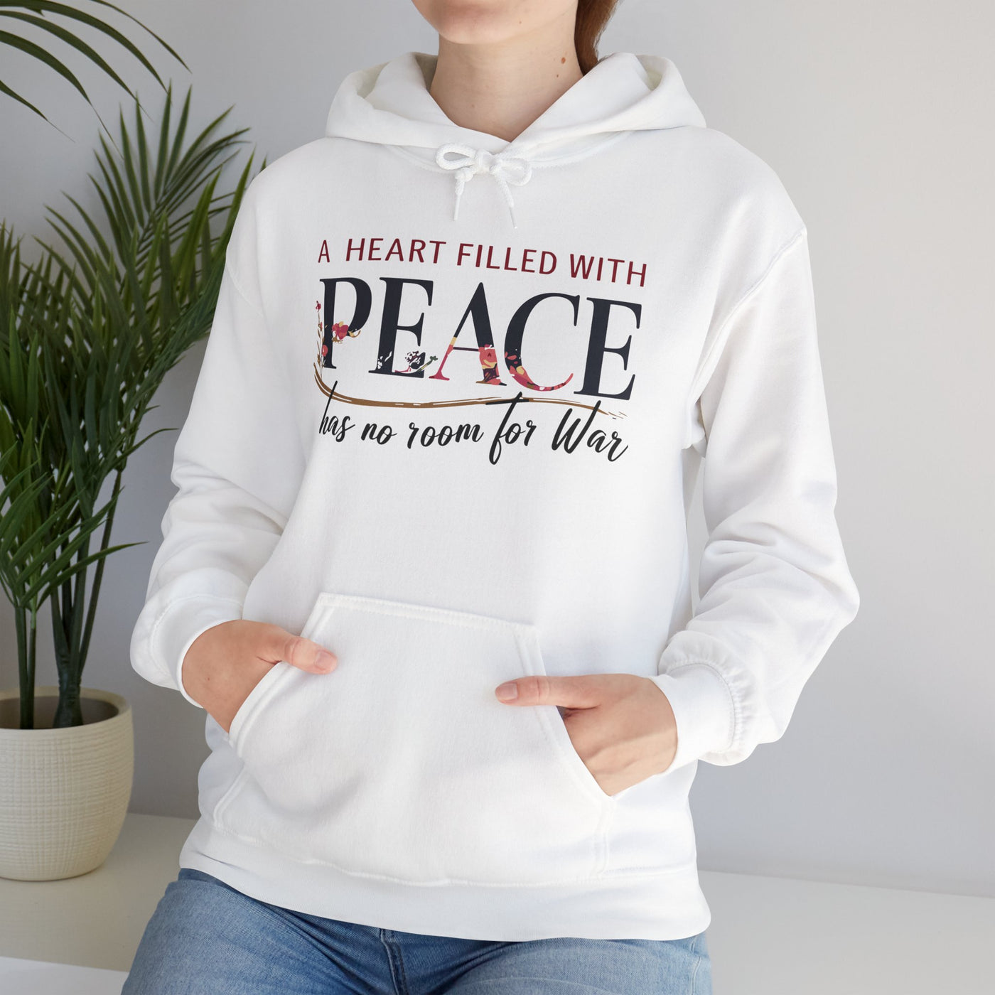 A Heart Filled With Peace Unisex Heavy Blend™ Hooded Sweatshirt
