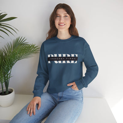 Pure Innocent Finds Unisex Heavy Blend™ Crewneck Sweatshirt, White