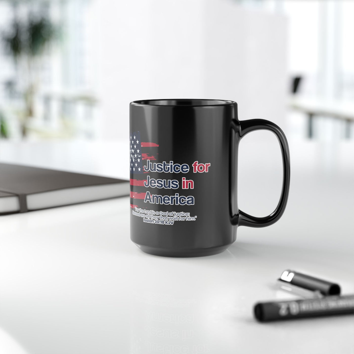 Justice For Jesus In America Black Mug (11oz, 15oz)