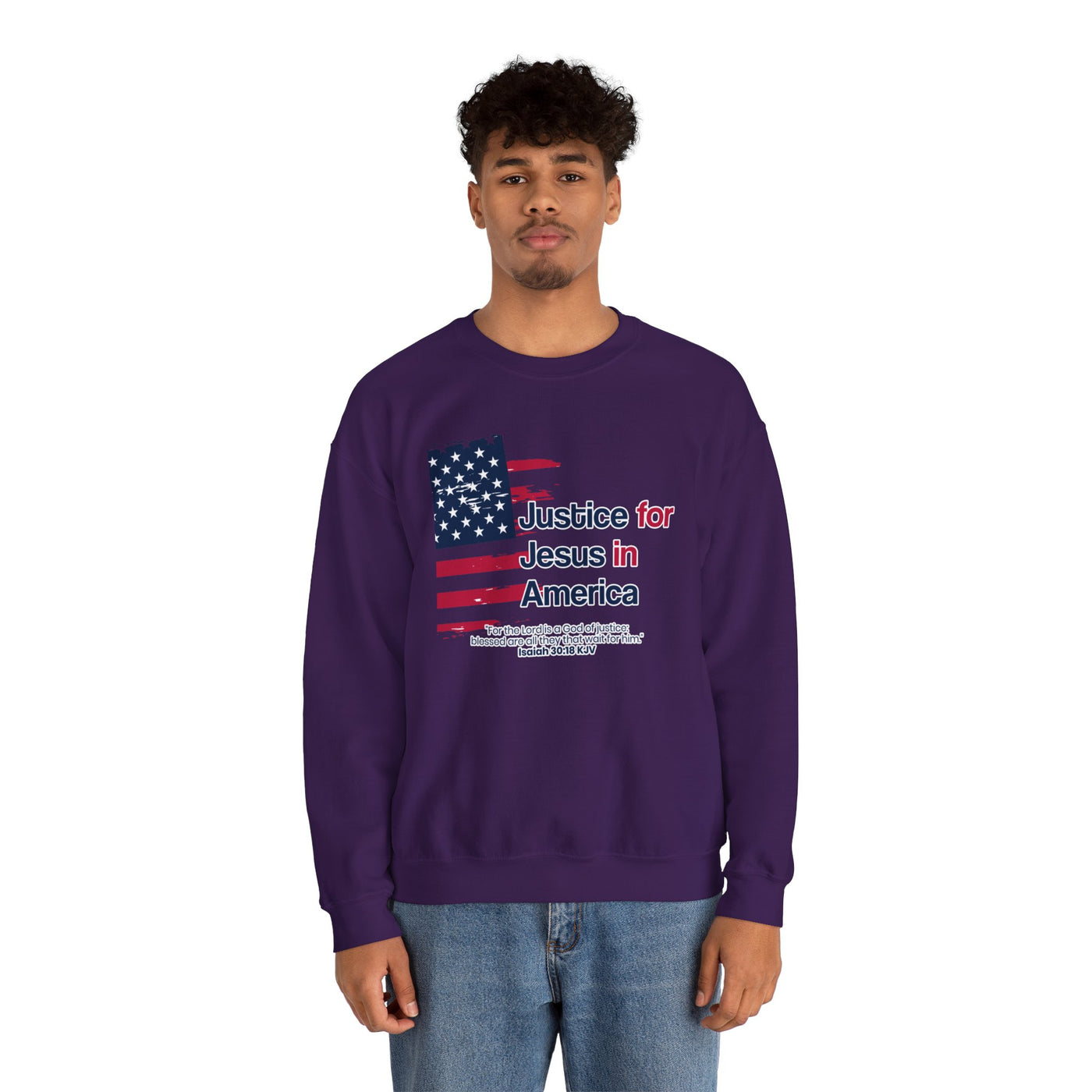 Justice For Jesus In America Unisex Heavy Blend™ Crewneck Sweatshirt