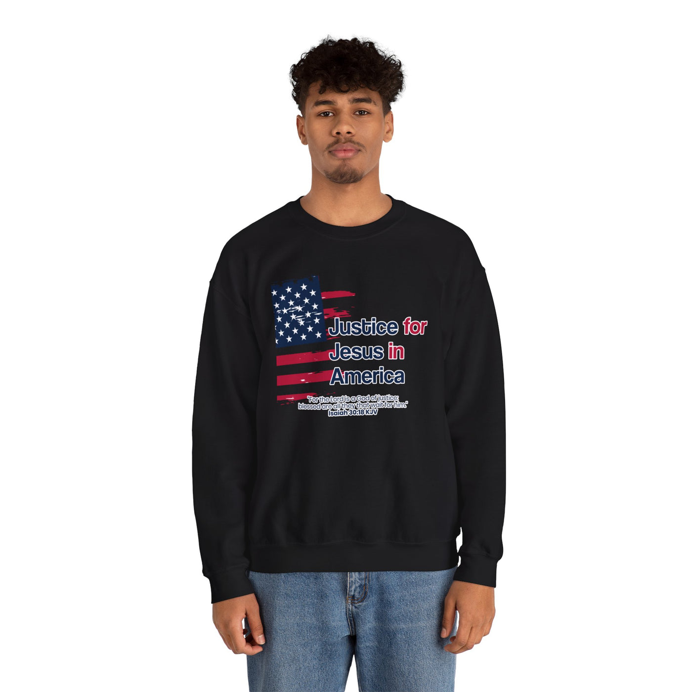 Justice For Jesus In America Unisex Heavy Blend™ Crewneck Sweatshirt