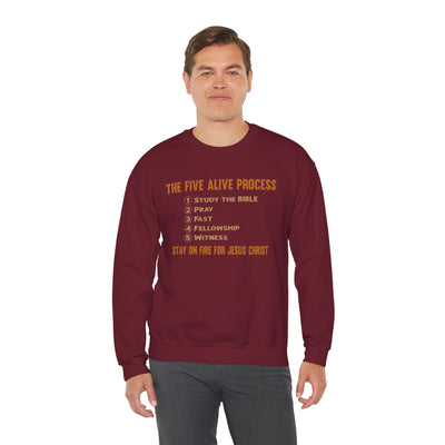 The Five Alive Process Text Based Unisex Heavy Blend™ Crewneck Sweatshirt,