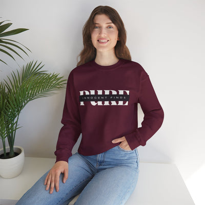 Pure Innocent Finds Unisex Heavy Blend™ Crewneck Sweatshirt, White