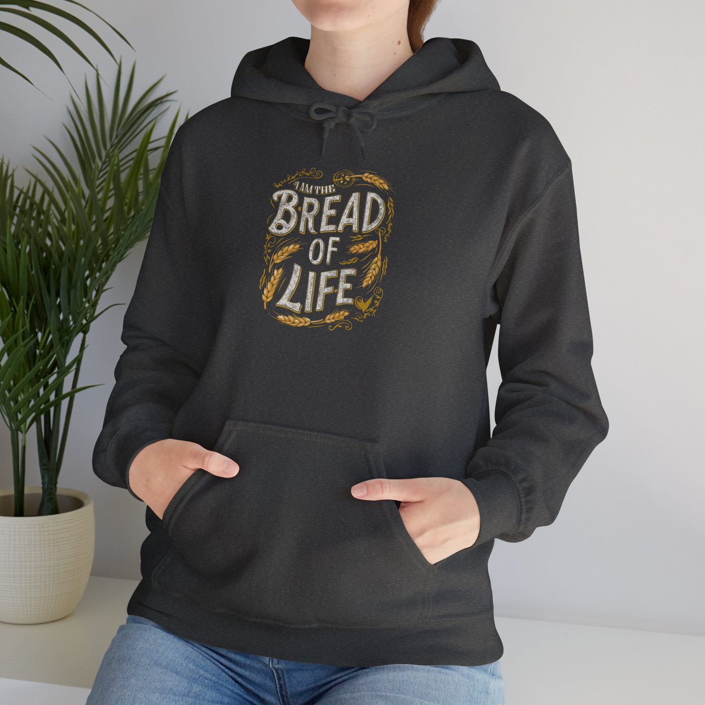 Bread Of Life Unisex Heavy Blend™ Hooded Sweatshirt, Aesthetic Design