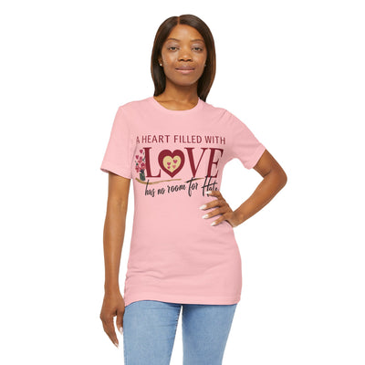 A Heart Filled With Love Unisex Jersey Short Sleeve Tee