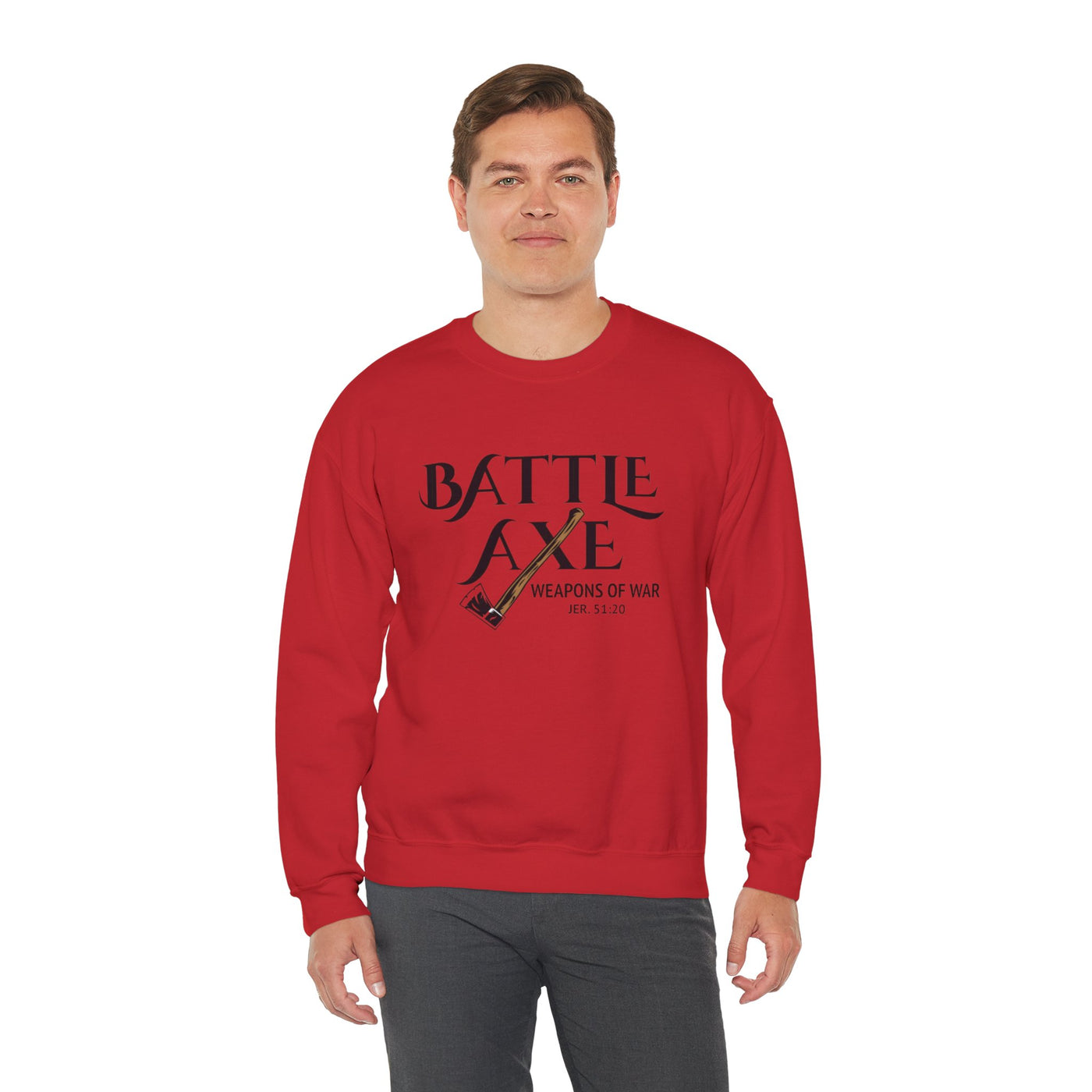 Battle Axe Jeremiah 51:20 Unisex Heavy Blend™ Crewneck Sweatshirt