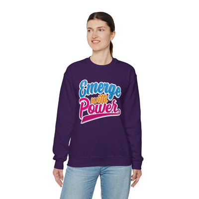 Emerge With Power Cartoon Design Unisex Heavy Blend™ Crewneck Sweatshirt