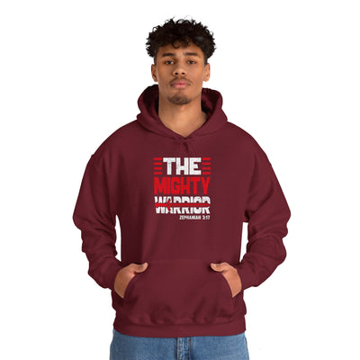 The Mighty Warrior Zephaniah 3:17 Unisex Heavy Blend™ Hooded Sweatshirt