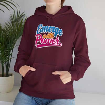 Emerge With Power Cartoon Design Unisex Heavy Blend™ Hooded Sweatshirt