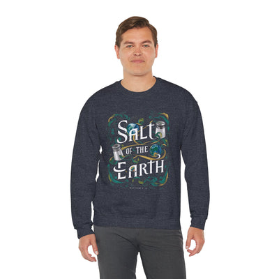 Salt Of The Earth Matthew 5:13 Unisex Heavy Blend™ Crewneck Sweatshirt, Abstract Design
