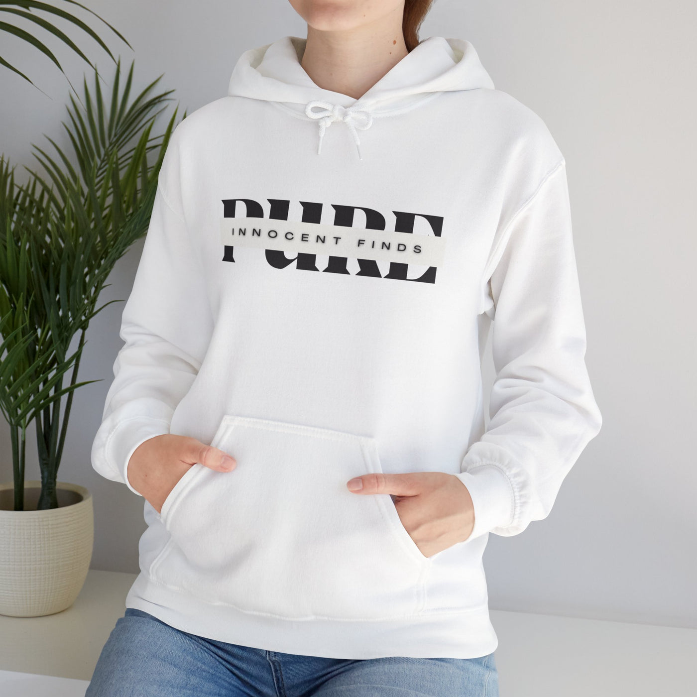 Pure Innocent Finds Unisex Heavy Blend™ Hooded Sweatshirt, Black Design