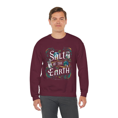 Salt Of The Earth Matthew 5:13 Unisex Heavy Blend™ Crewneck Sweatshirt, Abstract Design