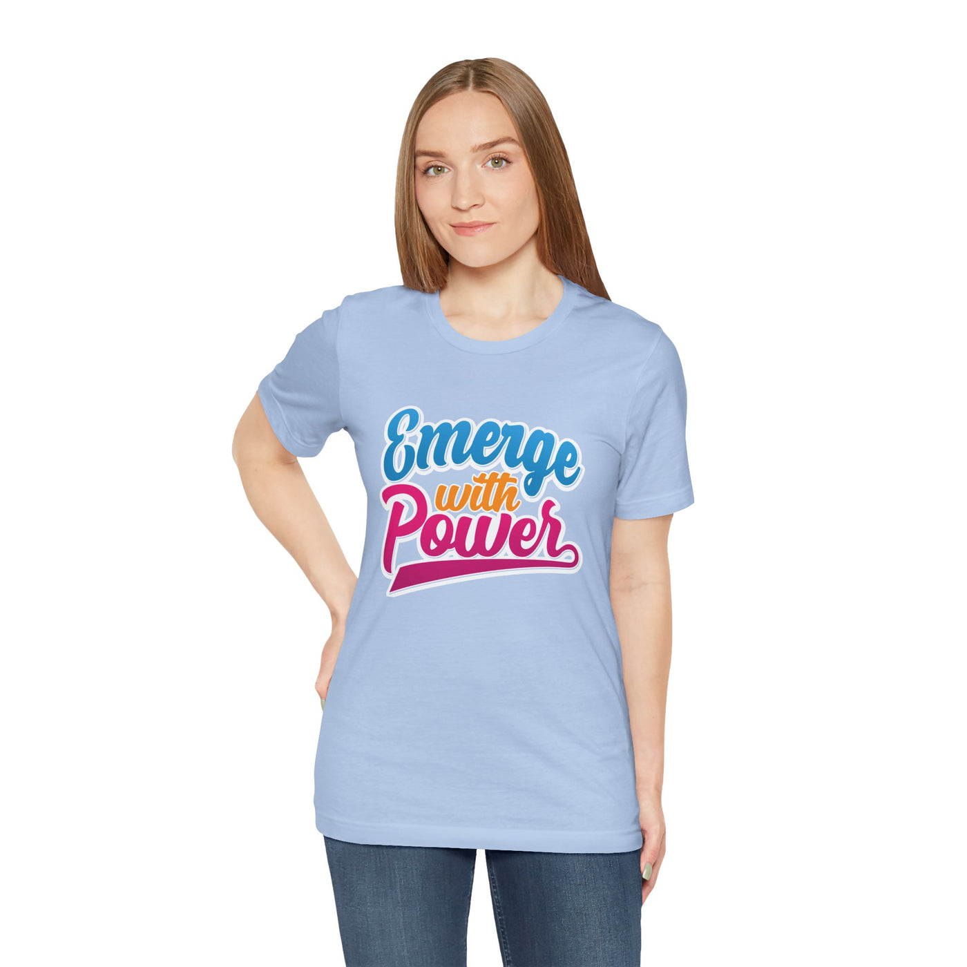 Emerge With Power Unisex Jersey Short Sleeve Tee, Cartoon Design