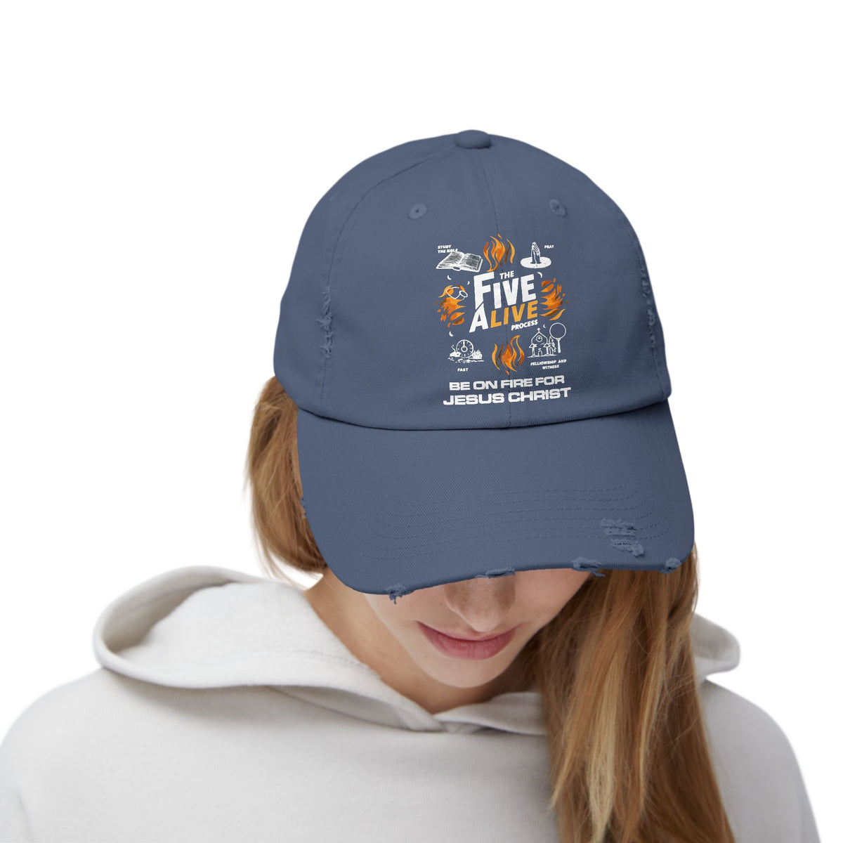 The Five Alive Process Unisex Distressed Cap
