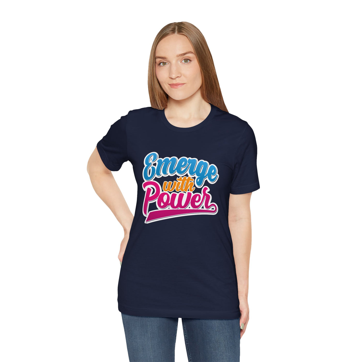 Emerge With Power Unisex Jersey Short Sleeve Tee, Cartoon Design