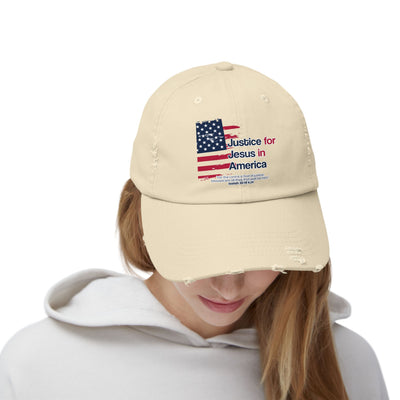Justice For Jesus In America Unisex Distressed Cap