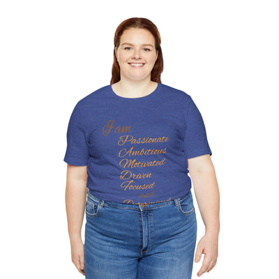 I Am Determined Unisex Jersey Short Sleeve Tee