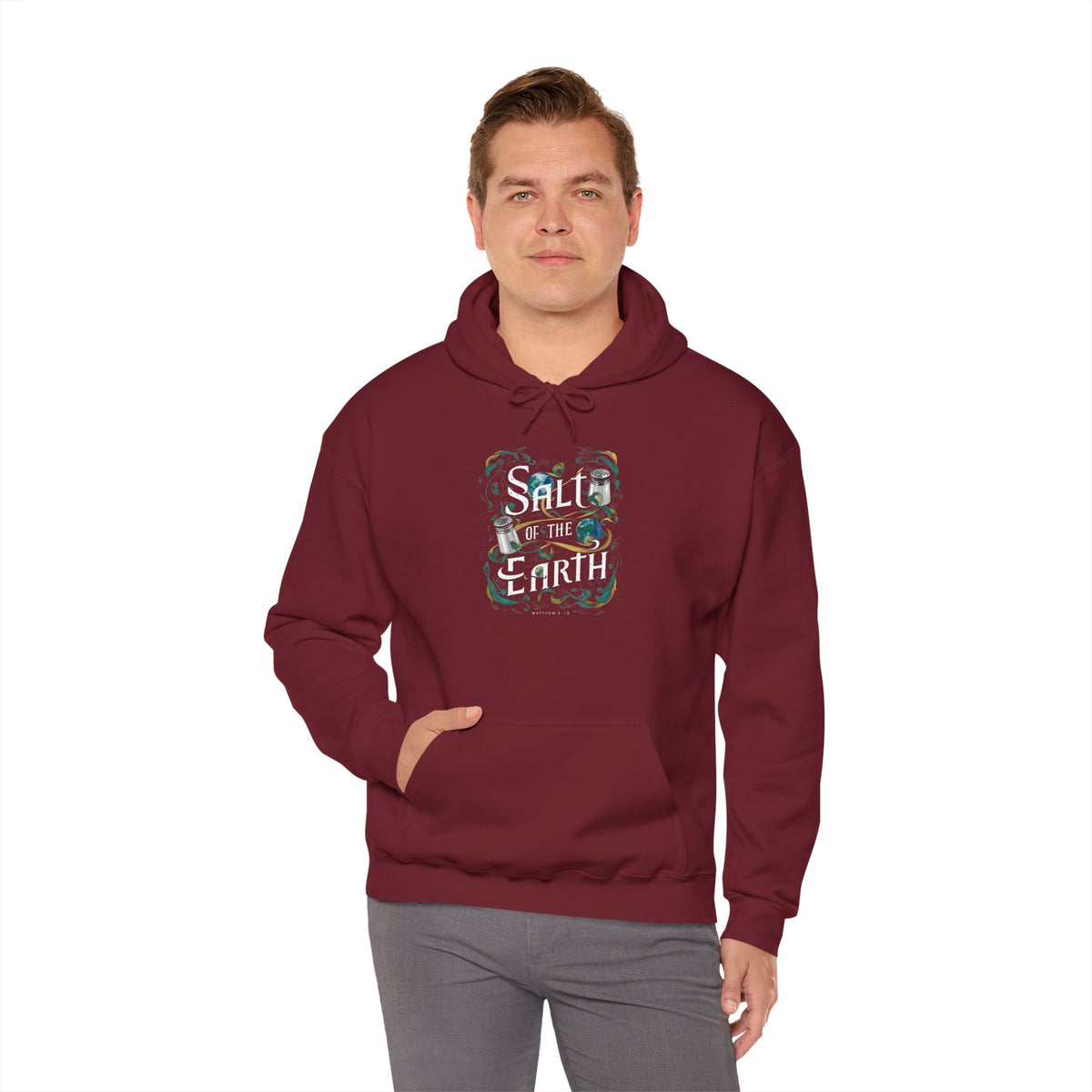 Salt Of The Earth Matthew 5:13 Unisex Heavy Blend™ Hooded Sweatshirt, Abstract design