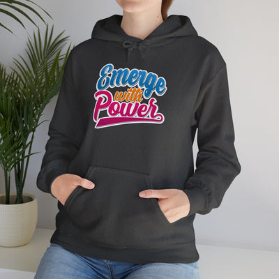Emerge With Power Cartoon Design Unisex Heavy Blend™ Hooded Sweatshirt
