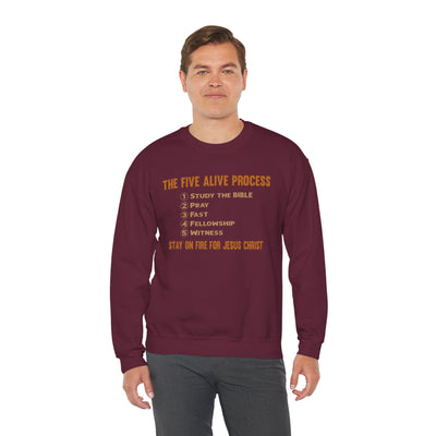 The Five Alive Process Text Based Unisex Heavy Blend™ Crewneck Sweatshirt,