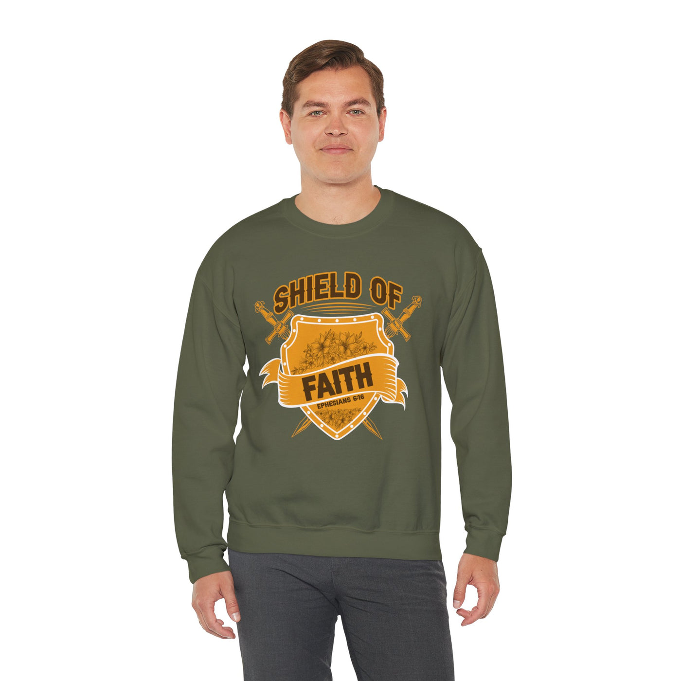 Shield Of Faith Unisex Heavy Blend™ Crewneck Sweatshirt