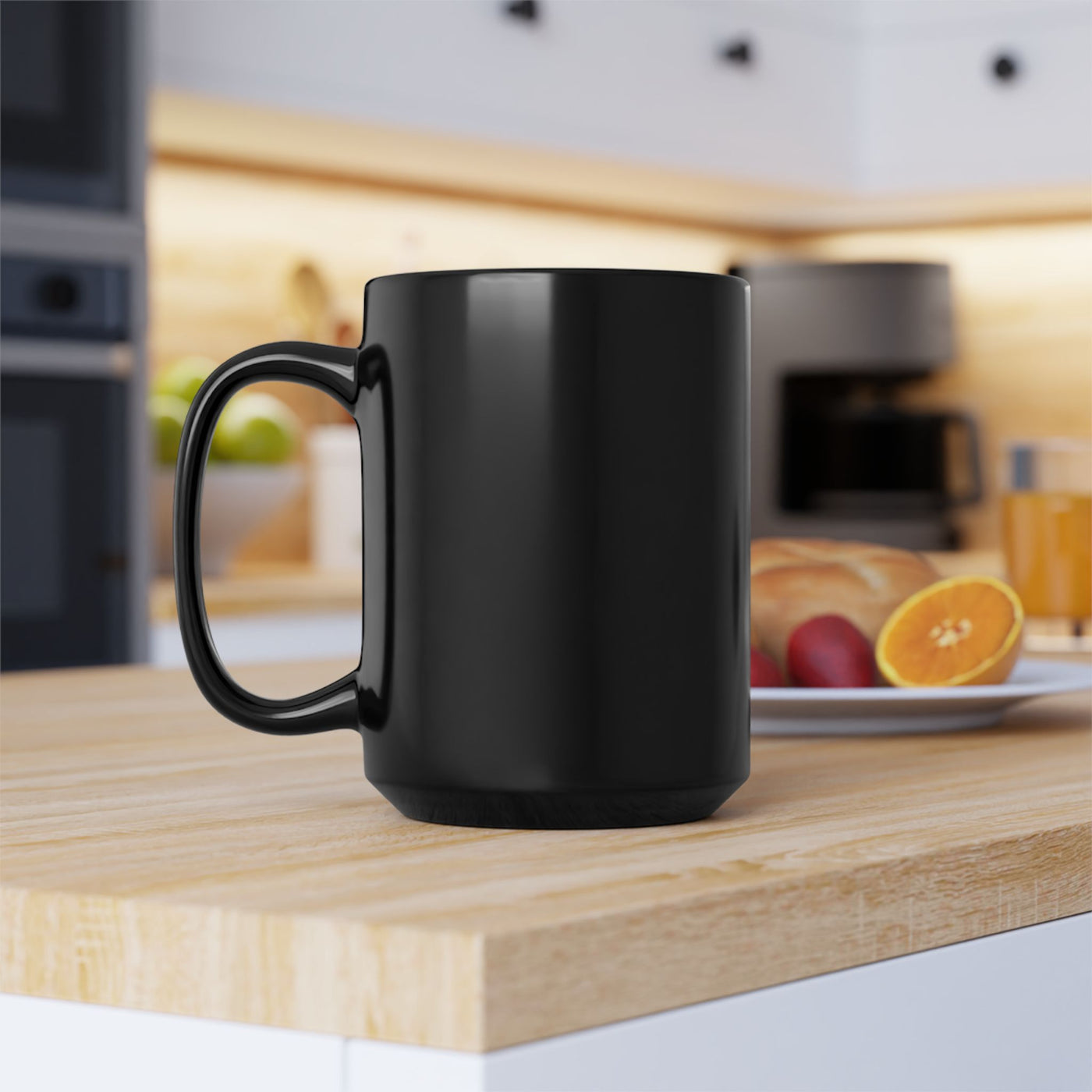 Battle Axe Black Mug (11oz, 15oz), Golden Design