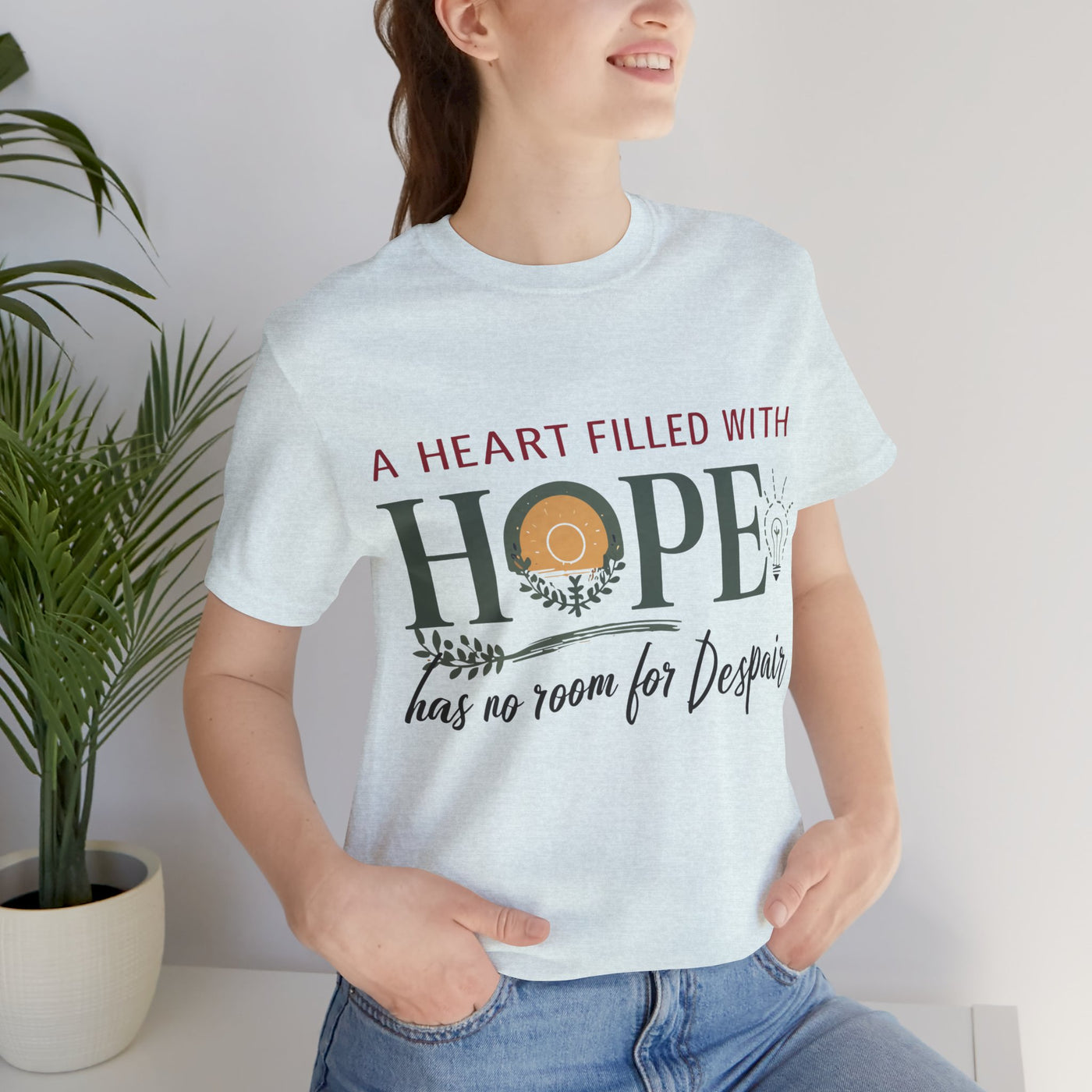 A Heart Filled With Hope Unisex Jersey Short Sleeve Tee