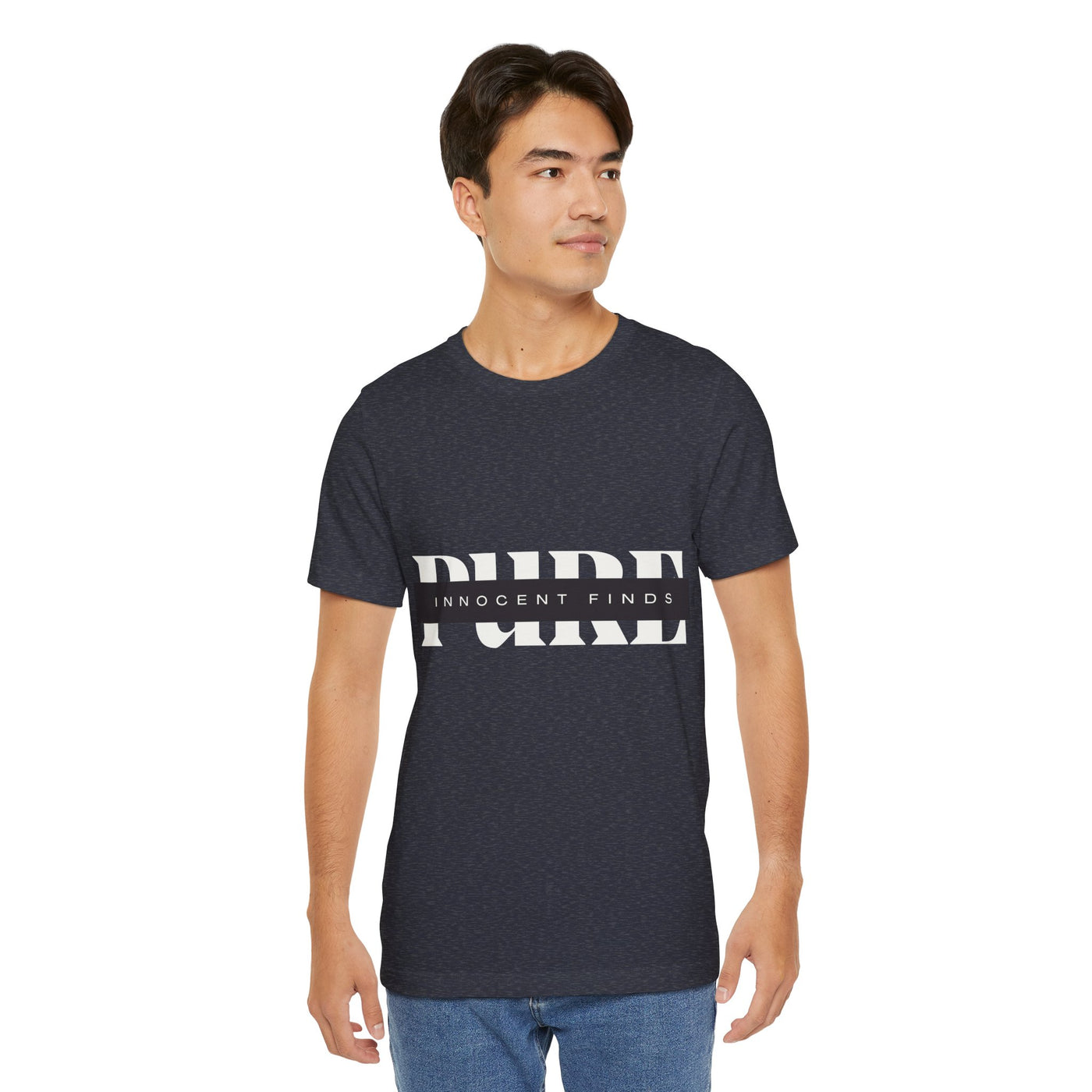 Pure Innocent Finds Unisex Jersey Short Sleeve Tee, White Design