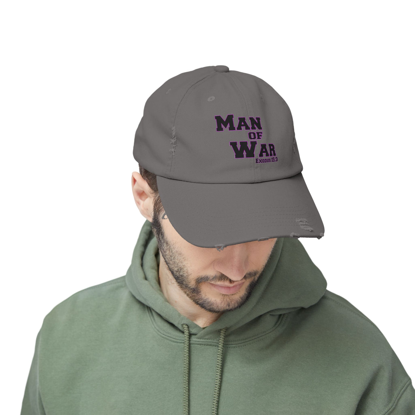 Man Of War Unisex Distressed Cap