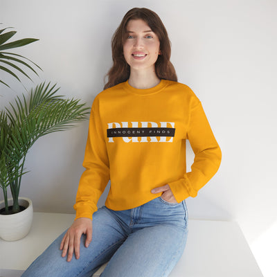 Pure Innocent Finds Unisex Heavy Blend™ Crewneck Sweatshirt, White