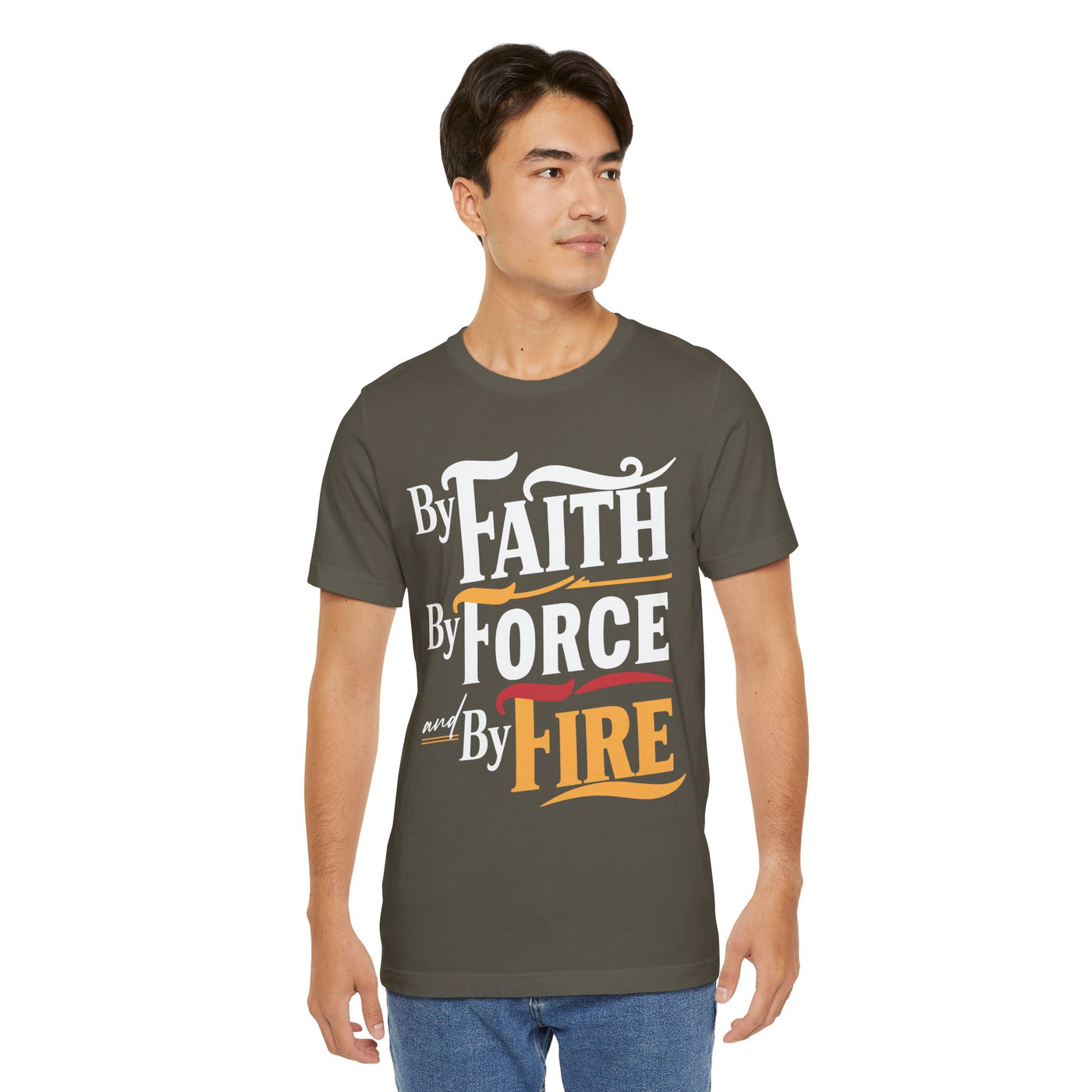 By Fire By Force And By Fire Unisex Jersey Short Sleeve Tee, Aesthetic Design