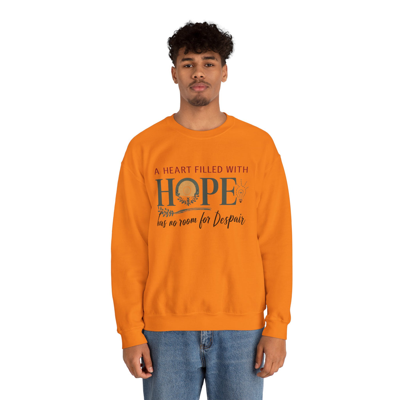 A Heart Filled With Hope Unisex Heavy Blend™ Crewneck Sweatshirt
