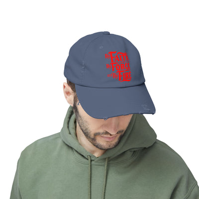 By Faith, By Force And By Fire Unisex Distressed Cap
