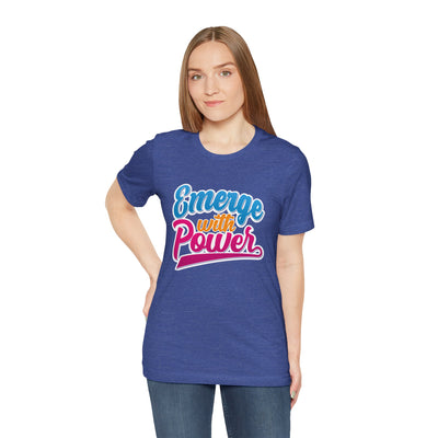 Emerge With Power Unisex Jersey Short Sleeve Tee, Cartoon Design