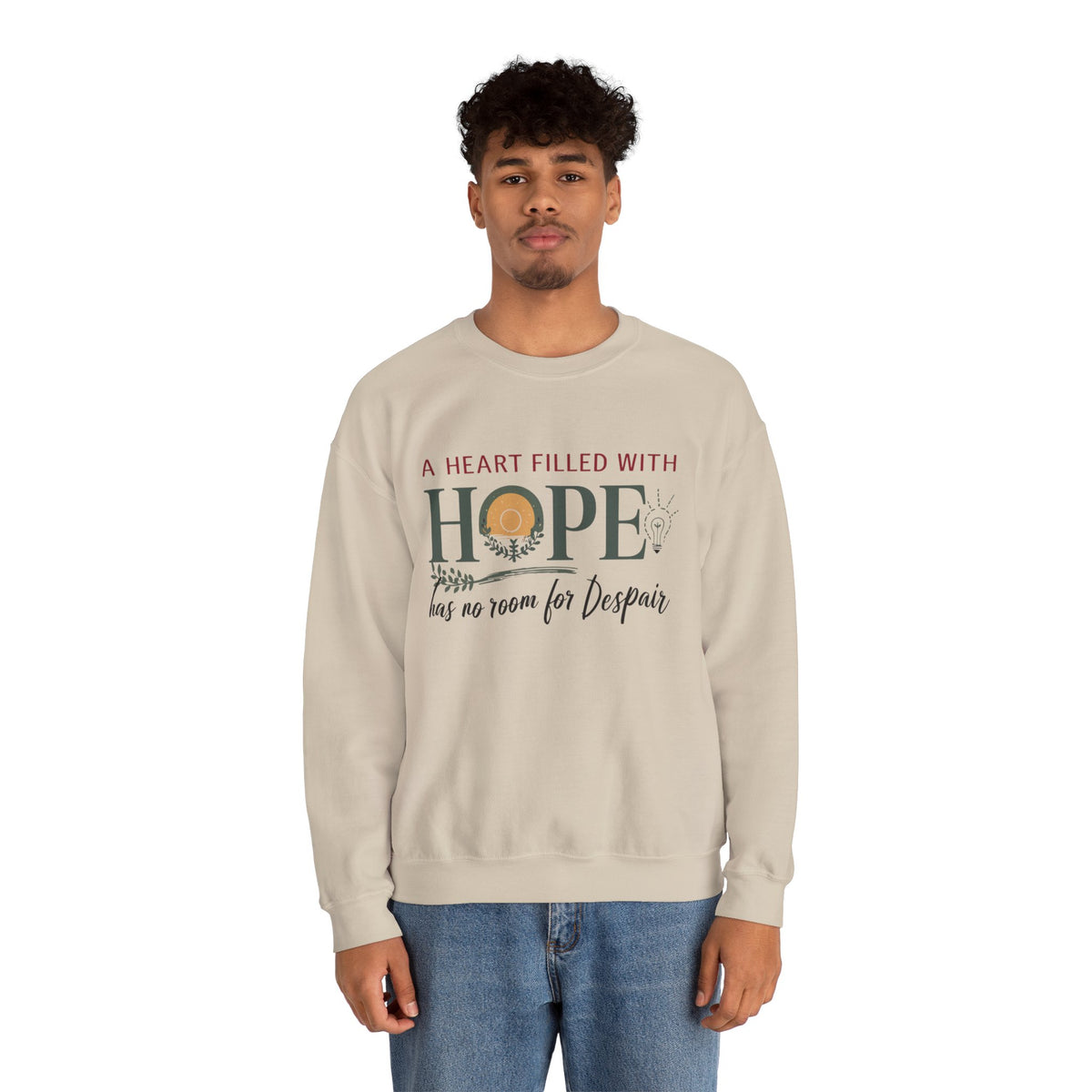 A Heart Filled With Hope Unisex Heavy Blend™ Crewneck Sweatshirt