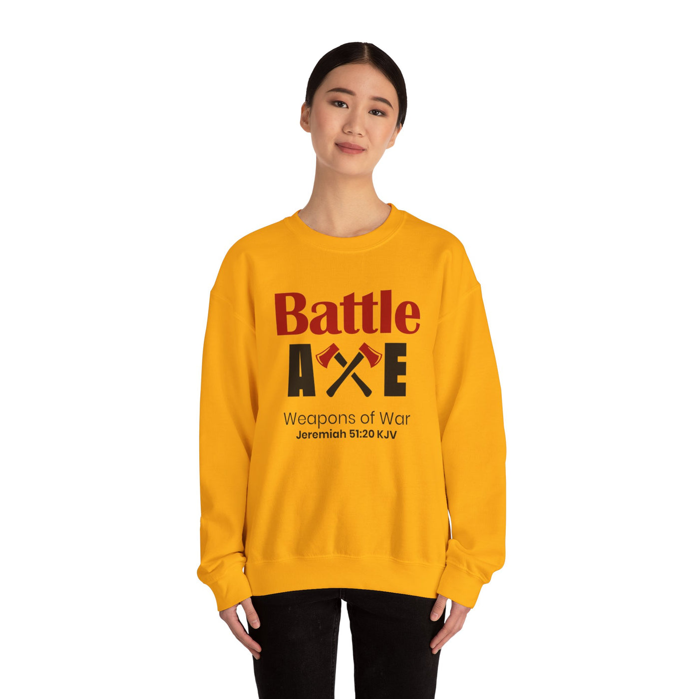 Battle Axe Weapons Of War Unisex Heavy Blend™ Crewneck Sweatshirt